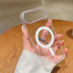 For iPhone 17 Air Large Hole Camera MagSafe Magnetic Clear Acrylic TPU Case(Transparent)