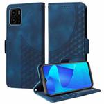 For vivo Y15A 4G Global / Y01 Embossed Rhombus Starry Leather Phone Case(Blue)
