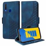 For vivo Y17 / Y15 / Y12 Embossed Rhombus Starry Leather Phone Case(Blue)