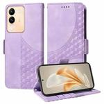 For vivo Y200 / V29E Global Embossed Rhombus Starry Leather Phone Case(Purple)