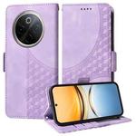 For vivo Y300 Pro Embossed Rhombus Starry Leather Phone Case(Purple)