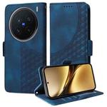 For vivo X200 Pro Embossed Rhombus Starry Leather Phone Case(Blue)