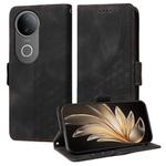 For vivo S20 Embossed Rhombus Starry Leather Phone Case(Black)