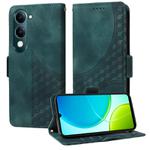 For vivo Y29s 5G / Y04 4G Embossed Rhombus Starry Leather Phone Case(Green)
