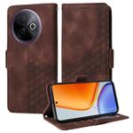 For vivo Y39 5G / Y300i Embossed Rhombus Starry Leather Phone Case(Brown)