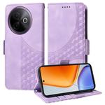 For vivo Y39 5G / Y300i Embossed Rhombus Starry Leather Phone Case(Purple)