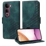For vivo Y400 Pro 5G / V40e / iQOO Z9s Embossed Rhombus Starry Leather Phone Case(Green)