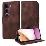 For vivo Y400 Pro 5G / V40e / iQOO Z9s Embossed Rhombus Starry Leather Phone Case(Brown)