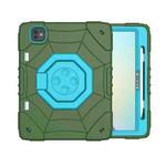 For iPad Pro 11 2024 Spider Turntable Handle Stress Relief Tablet Case(Army Green Blue)