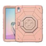 For iPad 10th Gen 10.9 2022 Spider Turntable Handle Stress Relief Tablet Case(Rose Gold)