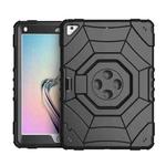For iPad 9.7 2018 / Air / Air 2 Spider Turntable Handle Stress Relief Tablet Case(Black)