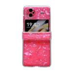 For vivo X Flip Three-piece Set Pearlescent Shell Texture Phone Case(Red)