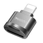 Yesido GS18 8 Pin to TF Card OTG Mini Card Reader(Black)