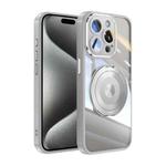 For iPhone 15 Pro Max 360 Holder Magsafe Acrylic Hybrid TPU Phone Case(Grey)