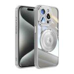 For iPhone 14 Pro 360 Holder Magsafe Acrylic Hybrid TPU Phone Case(Grey)