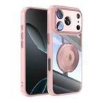 For iPhone 17 Pro Max 360 Holder Magsafe Acrylic Hybrid TPU Phone Case(Pink)