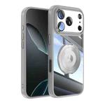 For iPhone 17 Pro 360 Holder Magsafe Acrylic Hybrid TPU Phone Case(Grey)