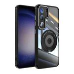 For Samsung Galaxy S23+ 5G 360 Holder Magsafe Acrylic Hybrid TPU Phone Case(Black)