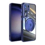For Samsung Galaxy S23+ 5G 360 Holder Magsafe Acrylic Hybrid TPU Phone Case(Blue)