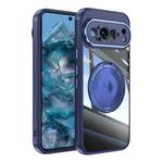 For Google Pixel 9 / 9 Pro 360 Holder Magsafe Acrylic Hybrid TPU Phone Case(Blue)