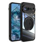 For Google Pixel 9 Pro XL 360 Holder Magsafe Acrylic Hybrid TPU Phone Case(Black)