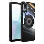For Sony Xperia 10 VI 360 Holder Magsafe Acrylic Hybrid TPU Phone Case(Black)