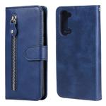 For OPPO Reno3 5G/ Find X2 Lite Fashion Calf Texture Zipper Horizontal Flip Leather Case with Holder & Card Slots & Wallet Function(Blue)