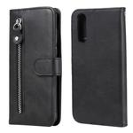 For Sony Xperia 10 II Fashion Calf Texture Zipper Horizontal Flip Leather Case with Holder & Card Slots & Wallet Function(Black)