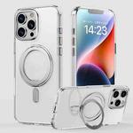 For iPhone 16 Pro 360 Rotating MagSafe Magnetic Frosted Phone Case(Transparent)