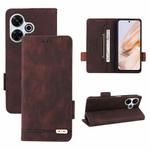 For Xiaomi Redmi 13 4G Global Magnetic Clasp Leather Phone Case(Brown)