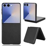 For Samsung Galaxy Z Flip7 5G PU Leather PC Phone Case(Black)
