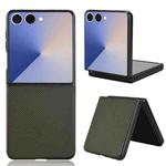 For Samsung Galaxy Z Flip7 5G PU Leather PC Phone Case(Green)