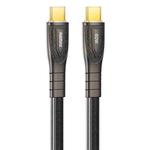 REMAX RC-C166 Prime 1.2m 60W Type-C to Type-C Braided Fast Charging Cable(Black)