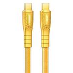 REMAX RC-C166 Prime 1.2m 60W Type-C to Type-C Braided Fast Charging Cable(Gold)