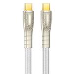 REMAX RC-C166 Prime 1.2m 60W Type-C to Type-C Braided Fast Charging Cable(Silver)