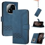 For Redmi Note 14 Pro+ 5G Cubic Skin Feel Flip Leather Phone Case(Blue)