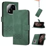 For Redmi Note 14 Pro+ 5G Cubic Skin Feel Flip Leather Phone Case(Green)