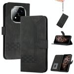 For Redmi Note 14 Pro+ 5G Cubic Skin Feel Flip Leather Phone Case(Black)