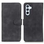 For Samsung Galaxy S24 FE 5G KHAZNEH Retro Texture Horizontal Flip Leather Phone Case(Black)