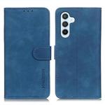 For Samsung Galaxy S24 FE 5G KHAZNEH Retro Texture Horizontal Flip Leather Phone Case(Blue)