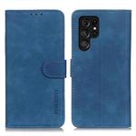 For Samsung Galaxy S25 Ultra 5G KHAZNEH Retro Texture Horizontal Flip Leather Phone Case(Blue)