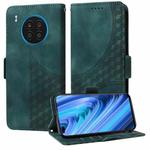 For Honor 50 Lite Embossed Rhombus Starry Leather Phone Case(Green)