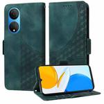 For Honor X7 4G / Play 30 Plus Embossed Rhombus Starry Leather Phone Case(Green)