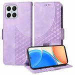 For Honor X8 4G / X30i Embossed Rhombus Starry Leather Phone Case(Purple)