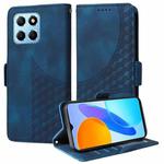For Honor X8 5G / X8a 5G Embossed Rhombus Starry Leather Phone Case(Blue)