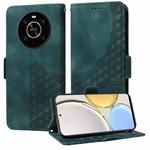 For Honor X30 / X40 GT Embossed Rhombus Starry Leather Phone Case(Green)