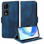 For Honor Play 50 Plus Embossed Rhombus Starry Leather Phone Case(Blue)