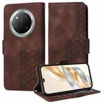 For Honor X9c / Magic7 Lite Embossed Rhombus Starry Leather Phone Case(Brown)