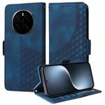 For Honor Magic7 Embossed Rhombus Starry Leather Phone Case(Blue)