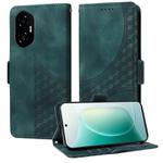 For Honor 300 Embossed Rhombus Starry Leather Phone Case(Green)